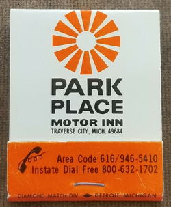 Park Place Hotel (Park Place Motor Inn) - Matchbook (newer photo)
